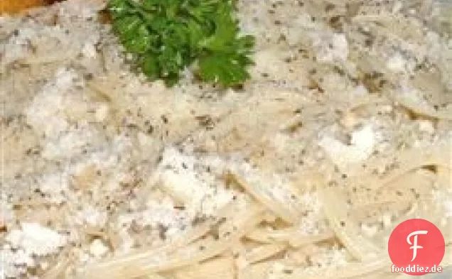 Spaghetti mit Knoblauch und basilikum