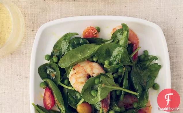 Spinat-Garnelen-Salat mit Chili-Dressing