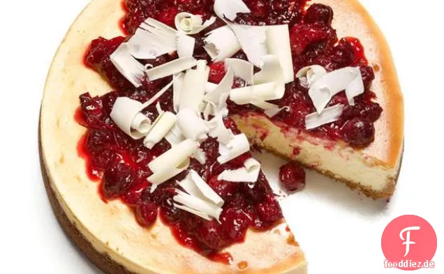 Weiße Schokolade-Cranberry-Käsekuchen