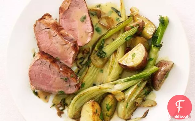 Schweinefleisch mit Fenchel und Kartoffeln