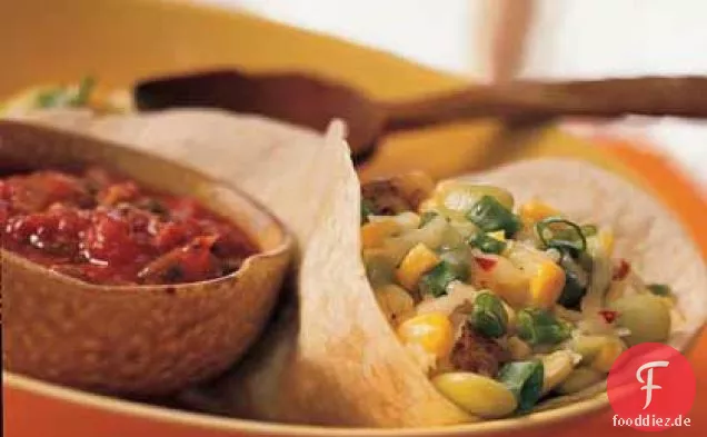 Cheddar-Wraps Succotash