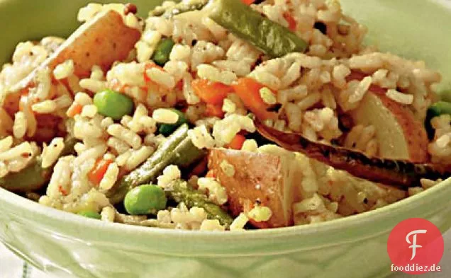Gemischter Gemüse- und Reispilaw
