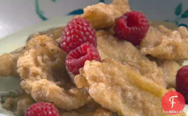 Tempura-Bananen mit Kokos-Grüntee-Sauce