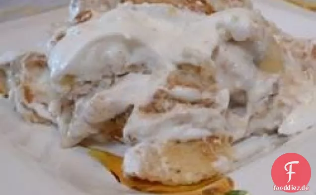 Mit Bananenpudding