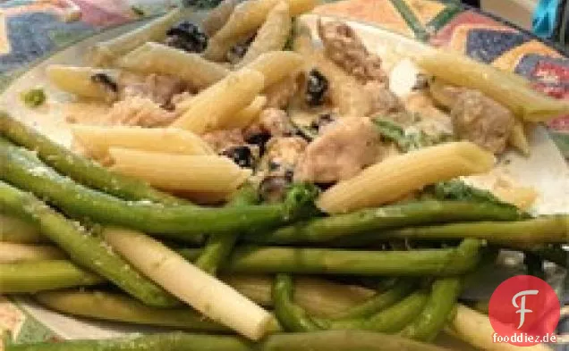 Huhn Spargel Pasta mit Sahnesauce