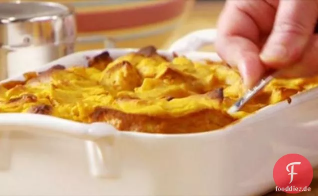 Kürbis-Ingwer-Brot-Pudding