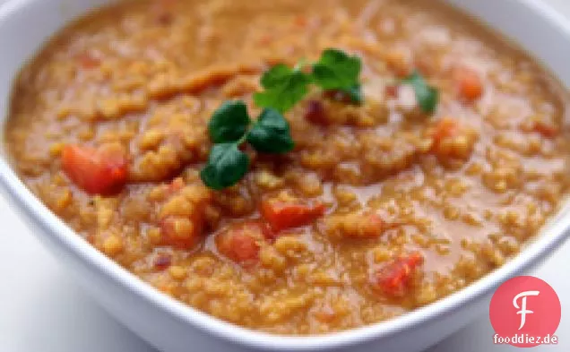 Abendessen heute Abend: Curry Rote Linsen mit Kokosmilch