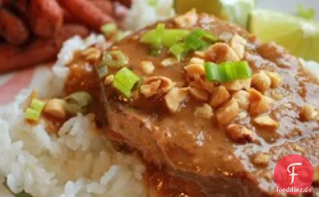 Slow Cooker Thai Erdnuss Schweinefleisch