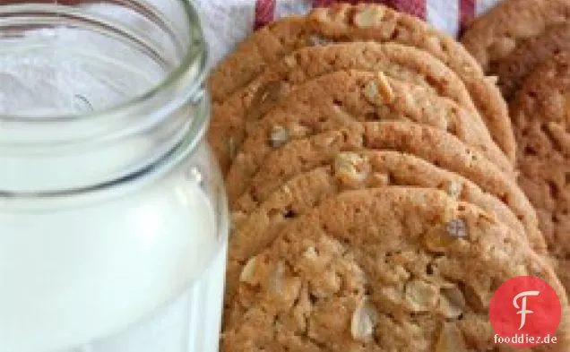 Ingwer-Haferflocken-Erdnussbutter-Kekse