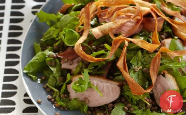 Entenbrust, Linsen-Pastinaken-Salat