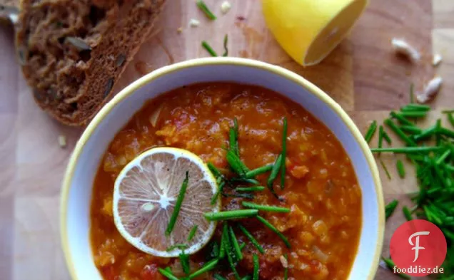 Vier Ecken Linsensuppe