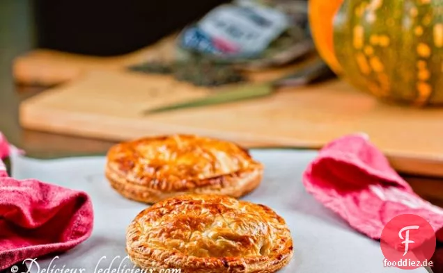 Gebratener Kürbis, Linsen & Feta Pithivier
