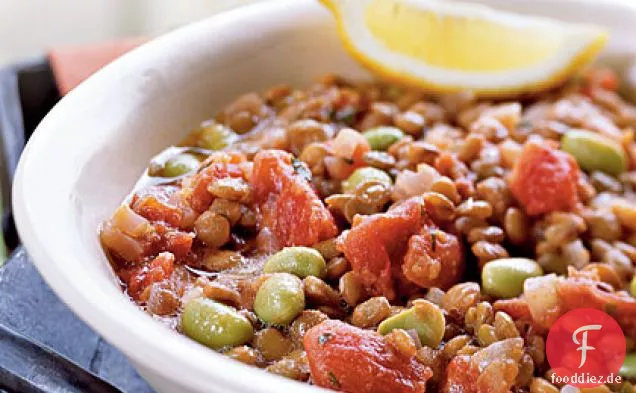 Linsen-Edamame-Eintopf