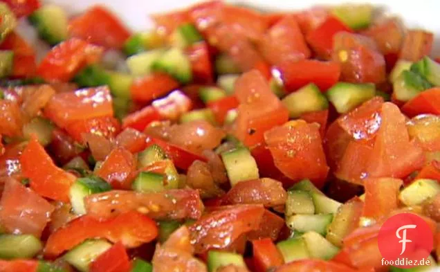 Tomaten-, Gurken- und Paprika-Genuss