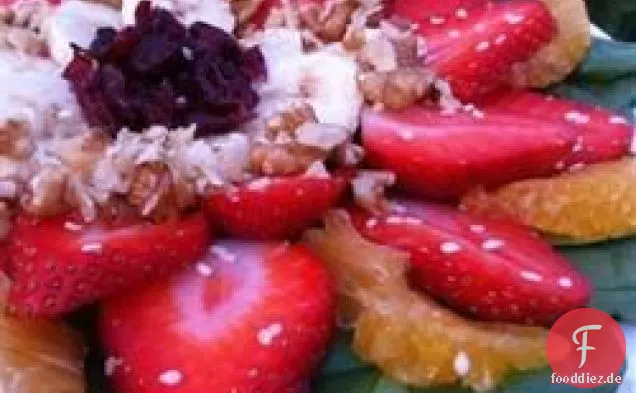 Spinat-Frucht-Honig-Salat