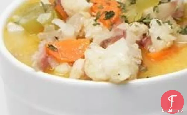 Nichole's Hühnchen Blumenkohl Suppe