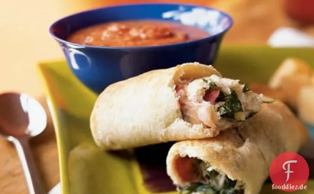 Schinken und Gruyere-Strombolis