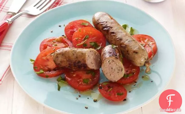 Hähnchen und Feta-Wurst