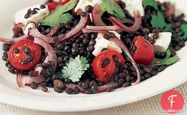 Feta-, Linsen- & Koriandersalat