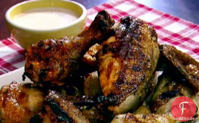 Gegrilltes Huhn mit Alabama White BBQ Sauce