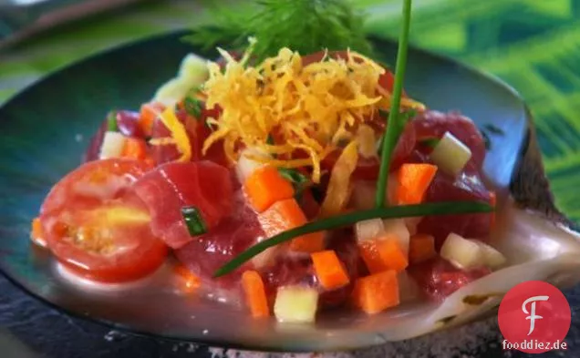 Poisson Cru mit Kokosmilch und Limette