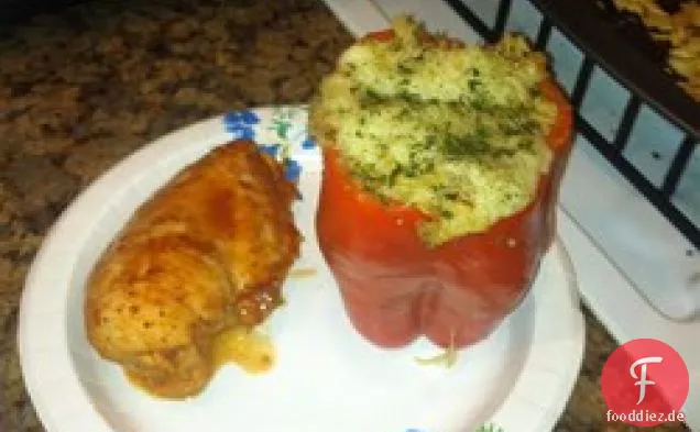 Gefüllte rote Paprika