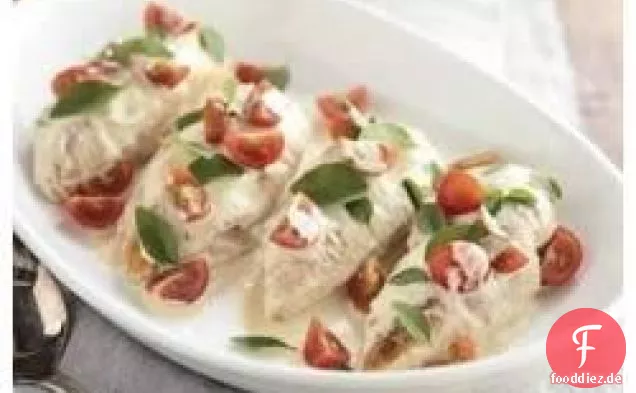 Huhn in cremiger Pfanne Sauce