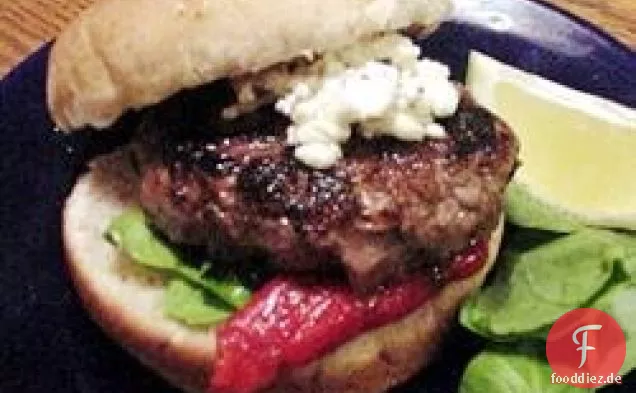 Gegrillte würzige Lammburger