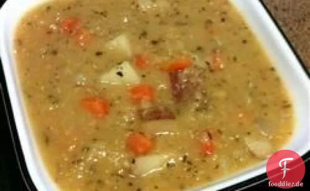 Knoblauch-Kartoffel-Linsensuppe (Vegan)