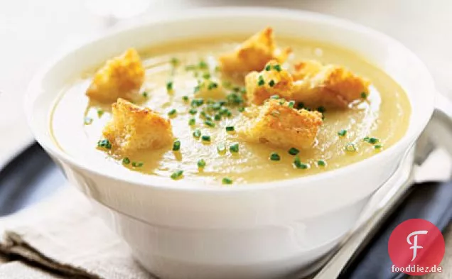 Goldene Kartoffel-Blumenkohlsuppe