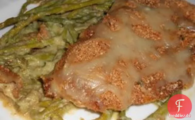 Huhn und Spargel in Cremesuppe