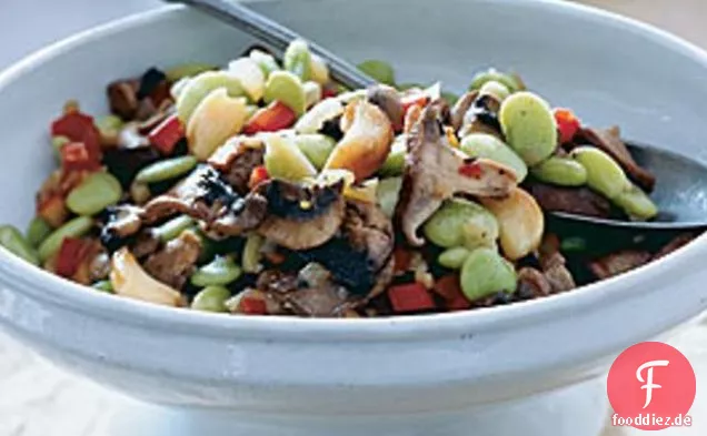 Pilz & gerösteter Knoblauch Succotash
