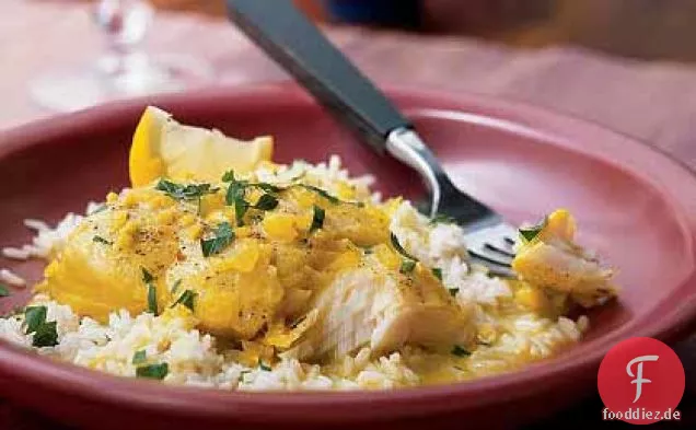 Heilbutt mit Kreuzkümmel-Pfeffer-Curry