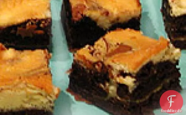 Schwarze und weiße Brownies