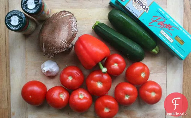 Glutenfreie Pasta mit hausgemachter Tomatensauce