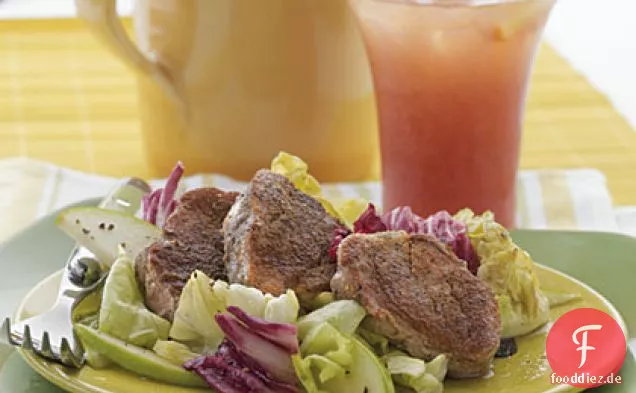 Warmer Schweinefleischsalat mit Äpfeln
