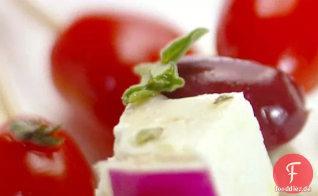 Griechischer Salat am Spieß