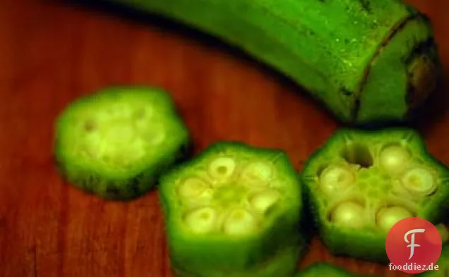 Okra mit Speck gebacken