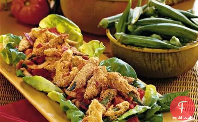 Gebratene Okra-Salat