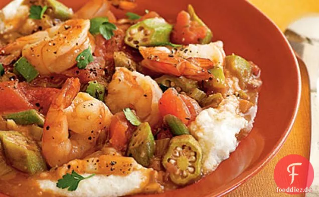 Garnelen und Okra Gumbo