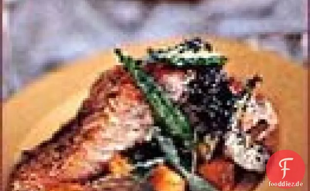 Kräuter Gebratener Lachs mit kreolischem Gemüse