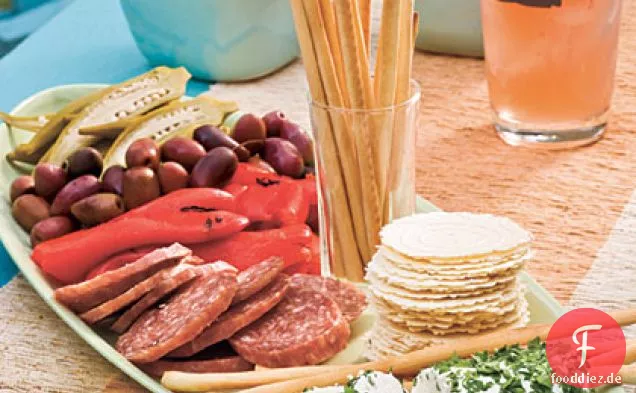 Einfache Antipasto-Platte
