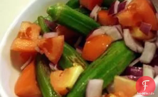 Gegrillte Okra-Salat