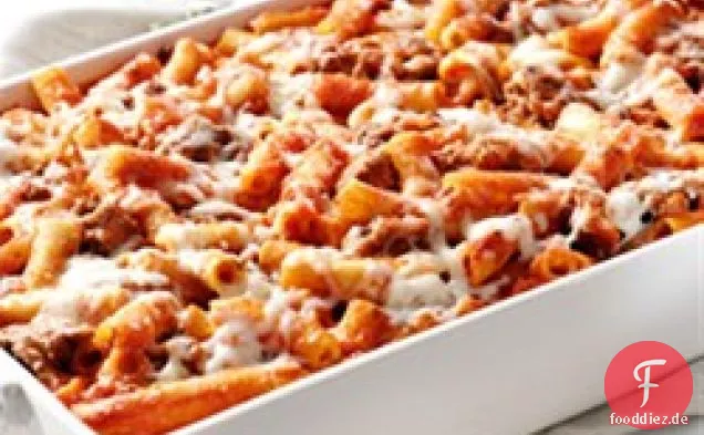 Ragu Kein kochendes bulliges gebackenes Ziti