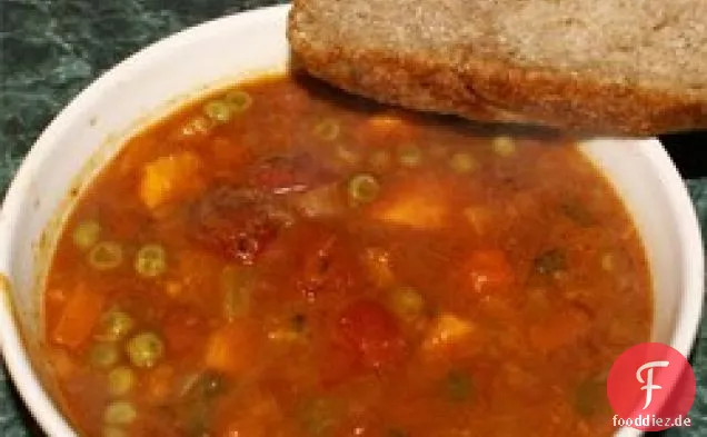 Feuer gebratener vegetarischer Gumbo