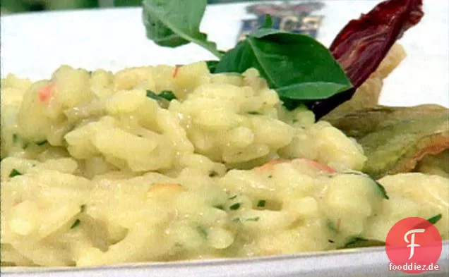 Risotto mit Zucchiniblüten und Safran