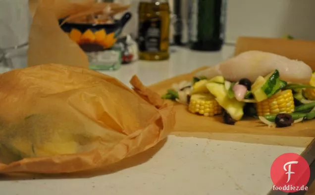 Heilbutt Und Gemüse En Papillote