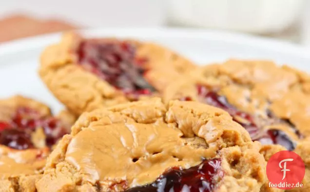 Erdnussbutter & Gelee Cookies