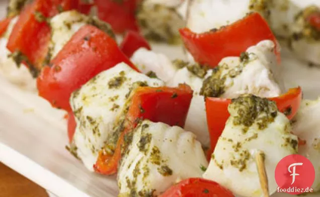 Pesto Heilbutt-Spieße