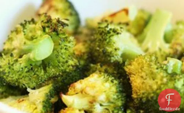 Gerösteter Knoblauch Zitrone Brokkoli